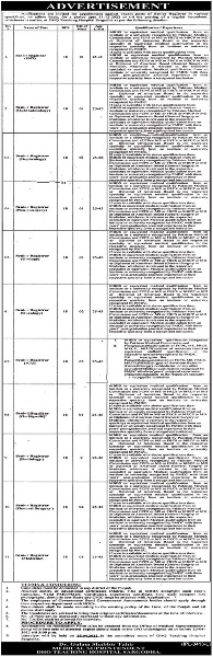 DHQ Teaching Hospital Sargodha Jobs 2022