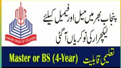 Punjab Colleges Jobs 2022 across Pakistan – PGC Career Advertisement