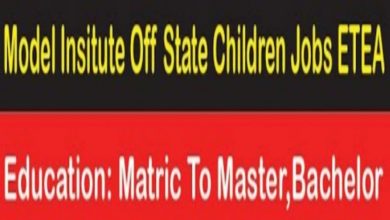 Model Institute for State Children Zamungkor Jobs 2022 via ETEA