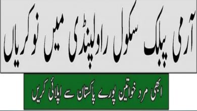 Army Public School APS Golra Rawalpindi Jobs 2022 for Males & Females