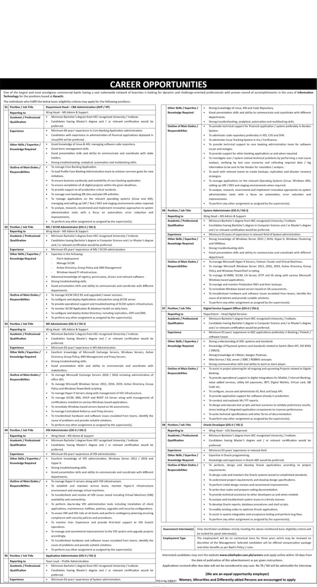 Banking Jobs 2022 in Paris, South Korea, USA, Kabul, Karachi & Dhaka