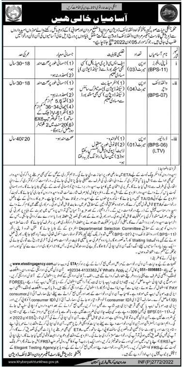 Wildlife Department KPK Mardan Division Jobs 2022