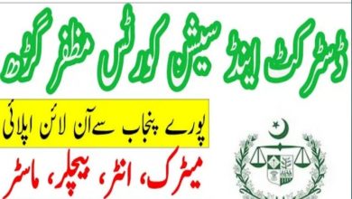 District & Session Courts Muzaffargarh Jobs 2022 in Punjab Online Form