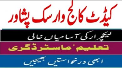 Frontier Scouts Cadet College Warsak Jobs 2022
