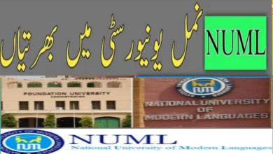 NUML Multan Campus Jobs 2022 – Download Job Application Form