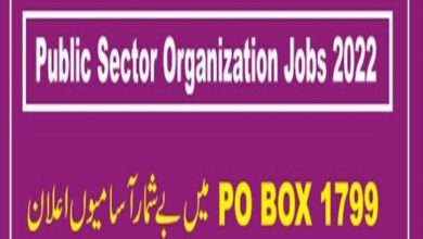 Public Sector Organization PO Box 1799 Islamabad Jobs 2022