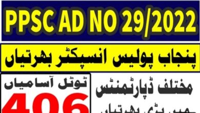 PPSC Jobs Advertisement No. 29/2022 | PPSC Online Apply Procedure