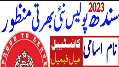 Sindh Police Jobs 2023 for Matric Pass | www.sindhpolice.gov.pk