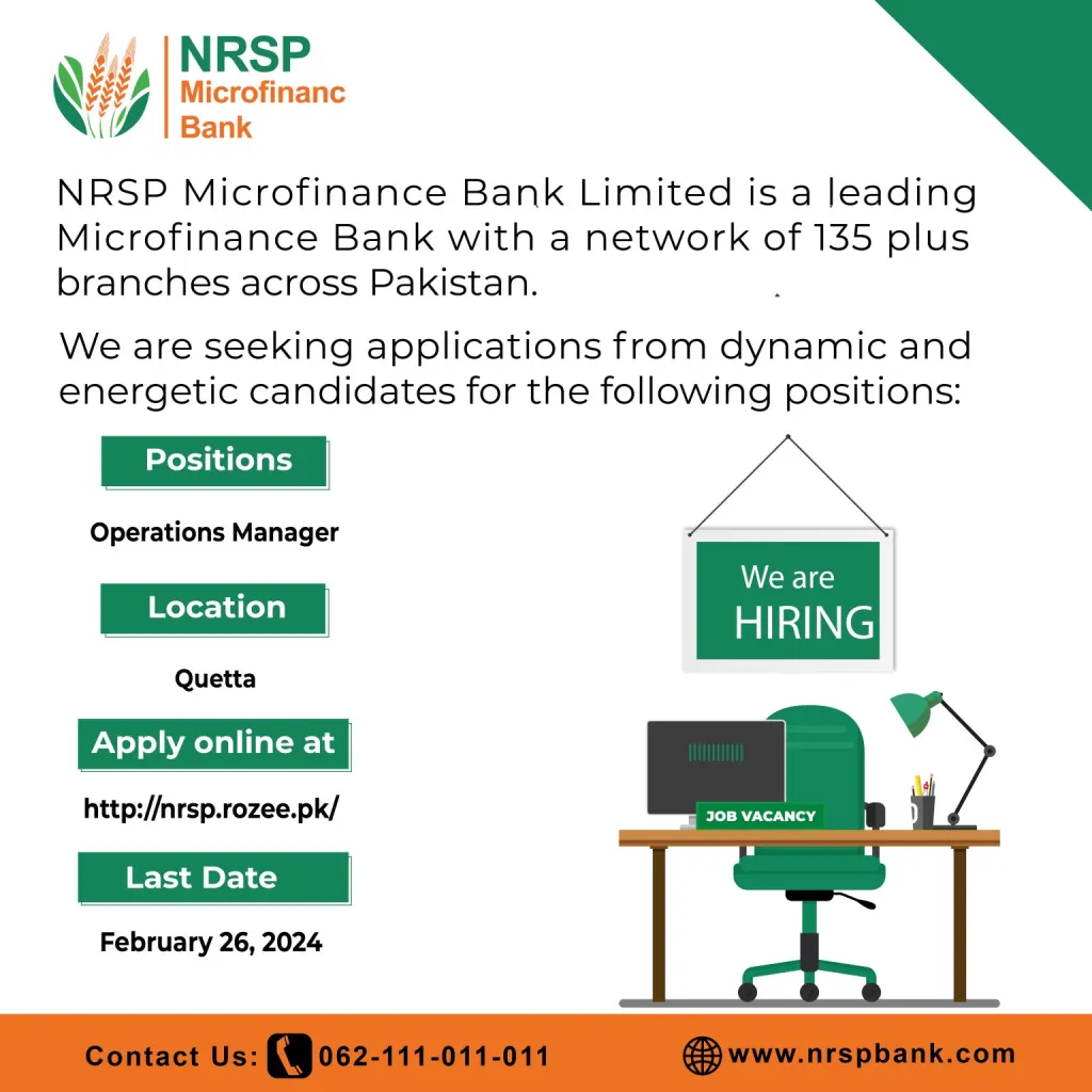 NRSP Microfinance Bank Jobs 2024 | Apply Online
