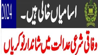 Federal Shariat Court of Pakistan Jobs 2024 Latest Recruitment