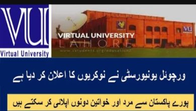 Virtual University of Pakistan (VU) Jobs Islamabad 2024 | www.vu.edu.pk