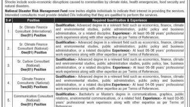 Consultant Jobs At National Disaster Risk Management Fund