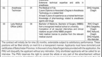 Balochistan Human Capital Investmnet Project Jobs 2024