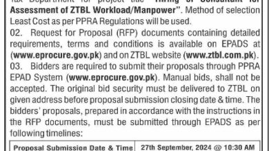 Consultant Job At Zarai Taraqiati Bank Limited ZTBL
